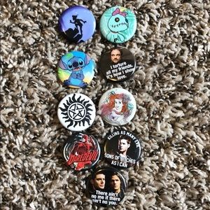 Lot of 9  Hot Topic Pins